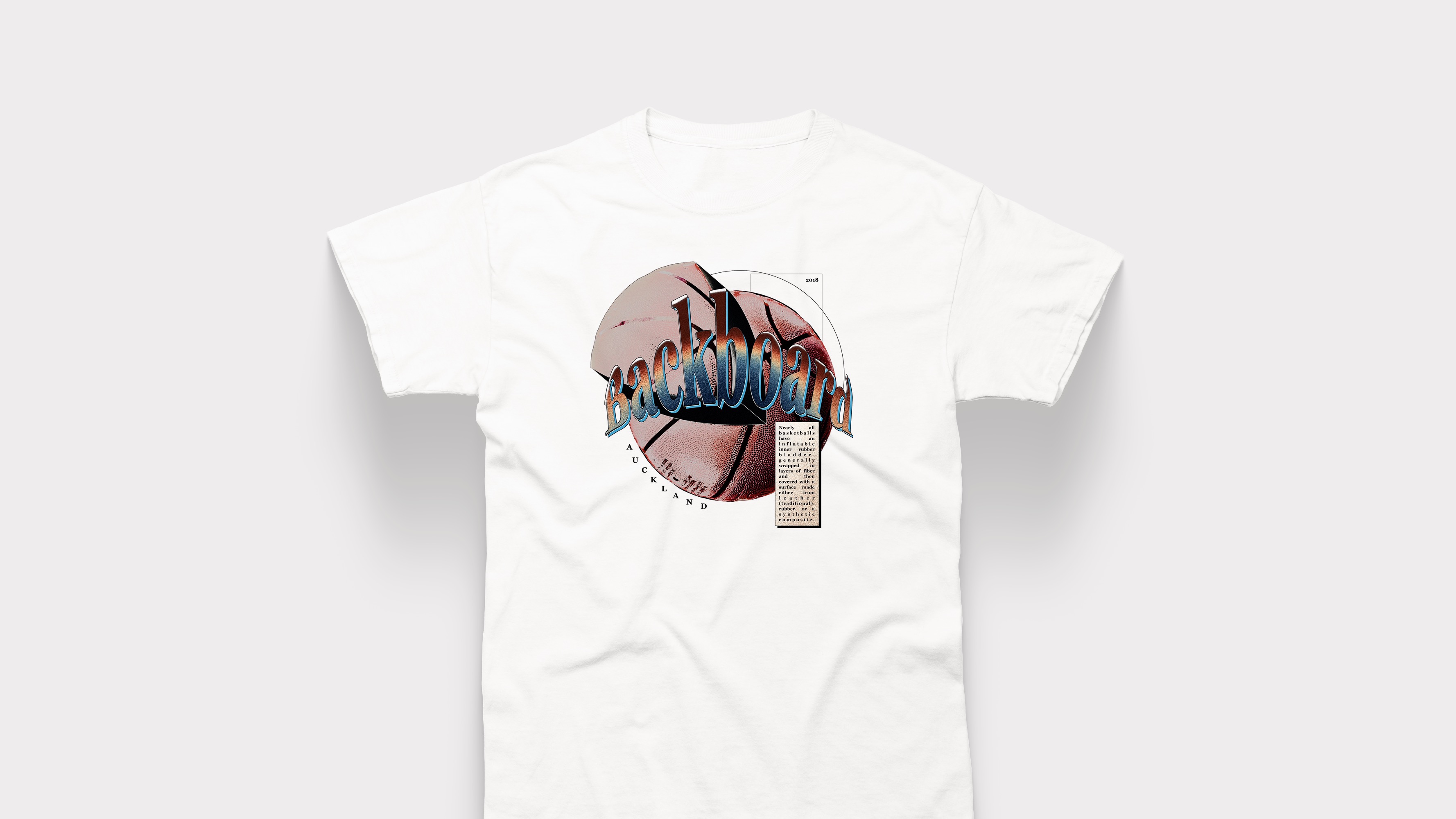 Backboard basketball t-shirt — apparel graphic design, mockup 4