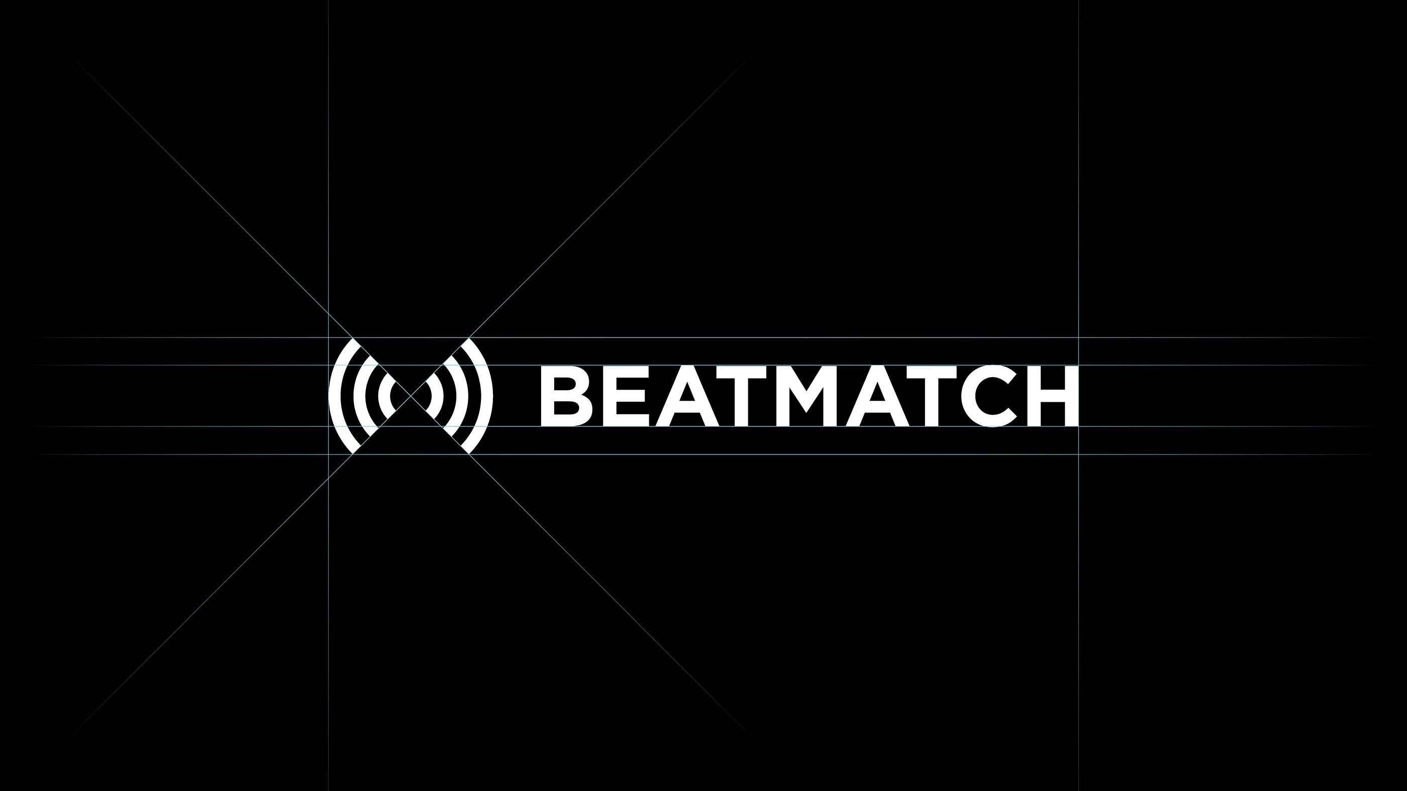 BeatMatch horizontal logo — music branding design