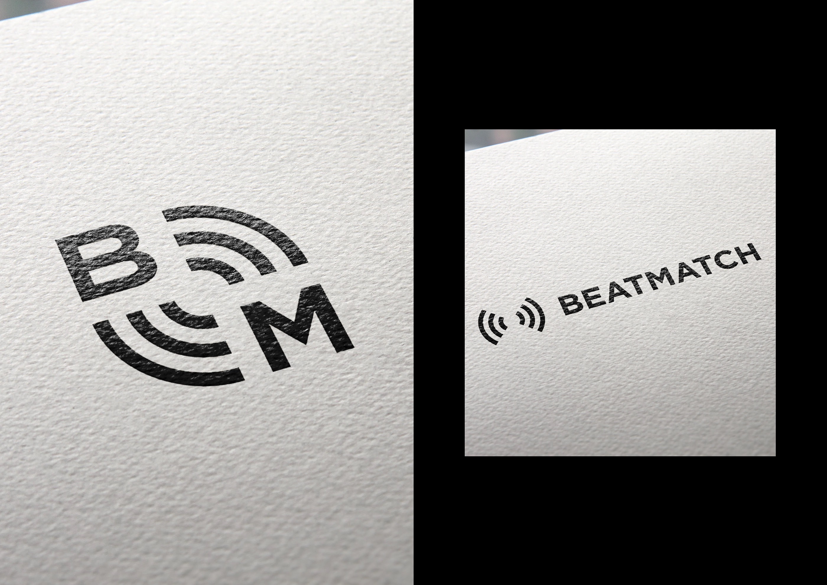 BeatMatch logo in use — print collateral design