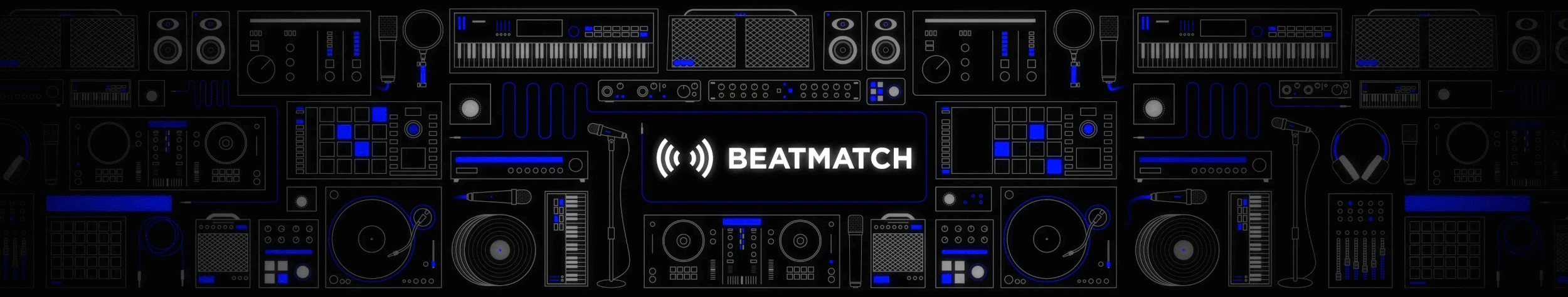 BeatMatch animated website header design