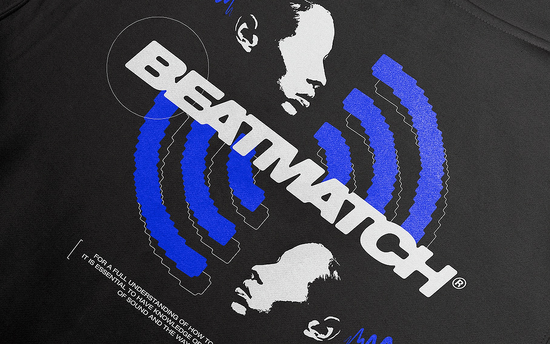 BeatMatch merchandise design detail — apparel