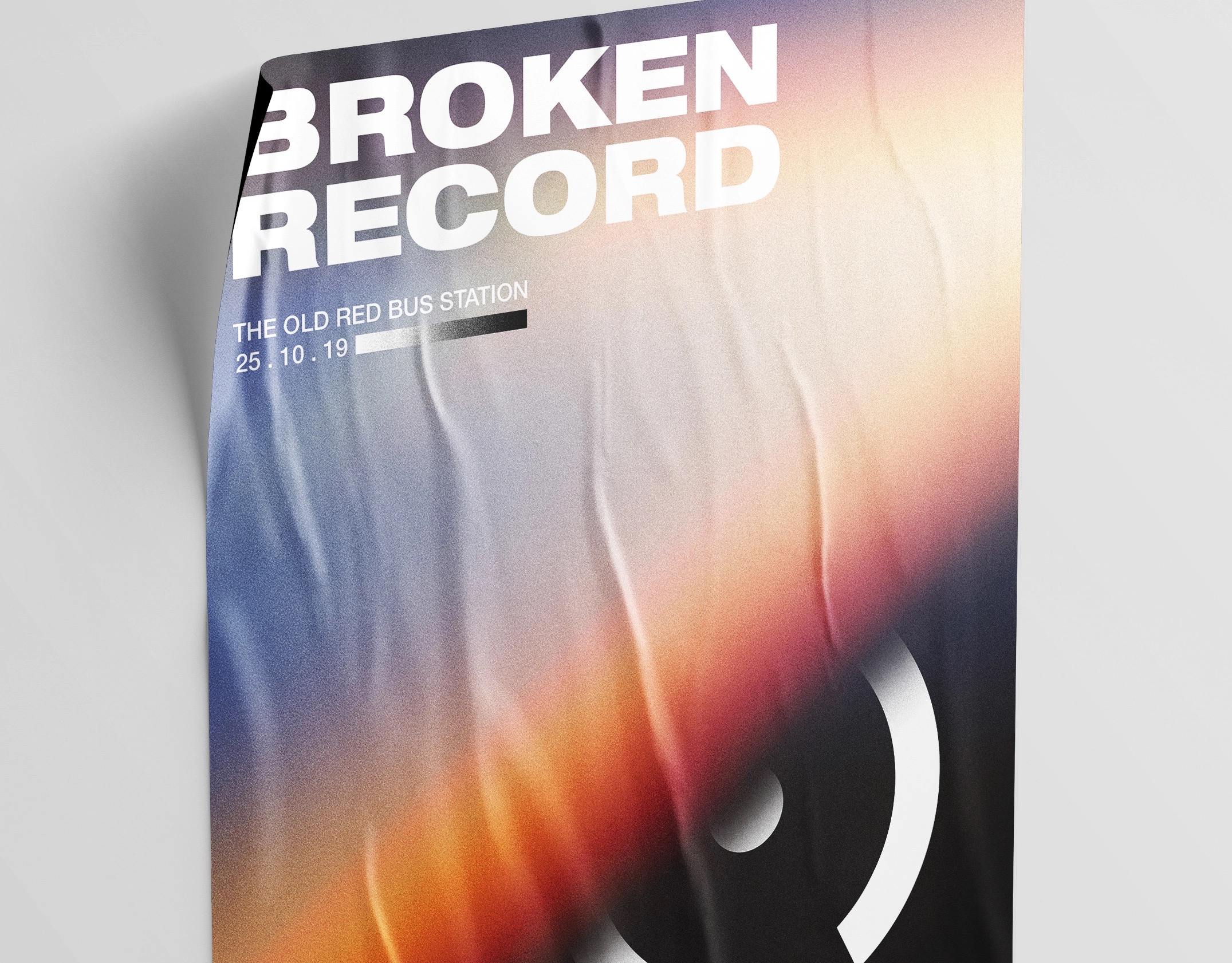 Broken Record UK event poster — graphic design