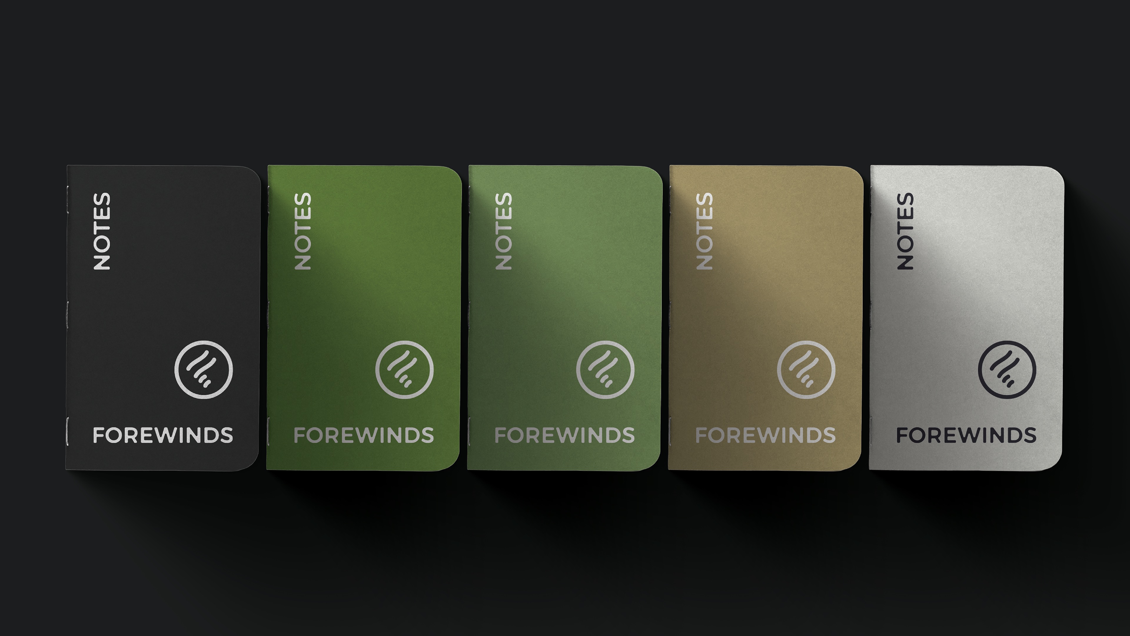 Forewinds stationery — A6 memo book design