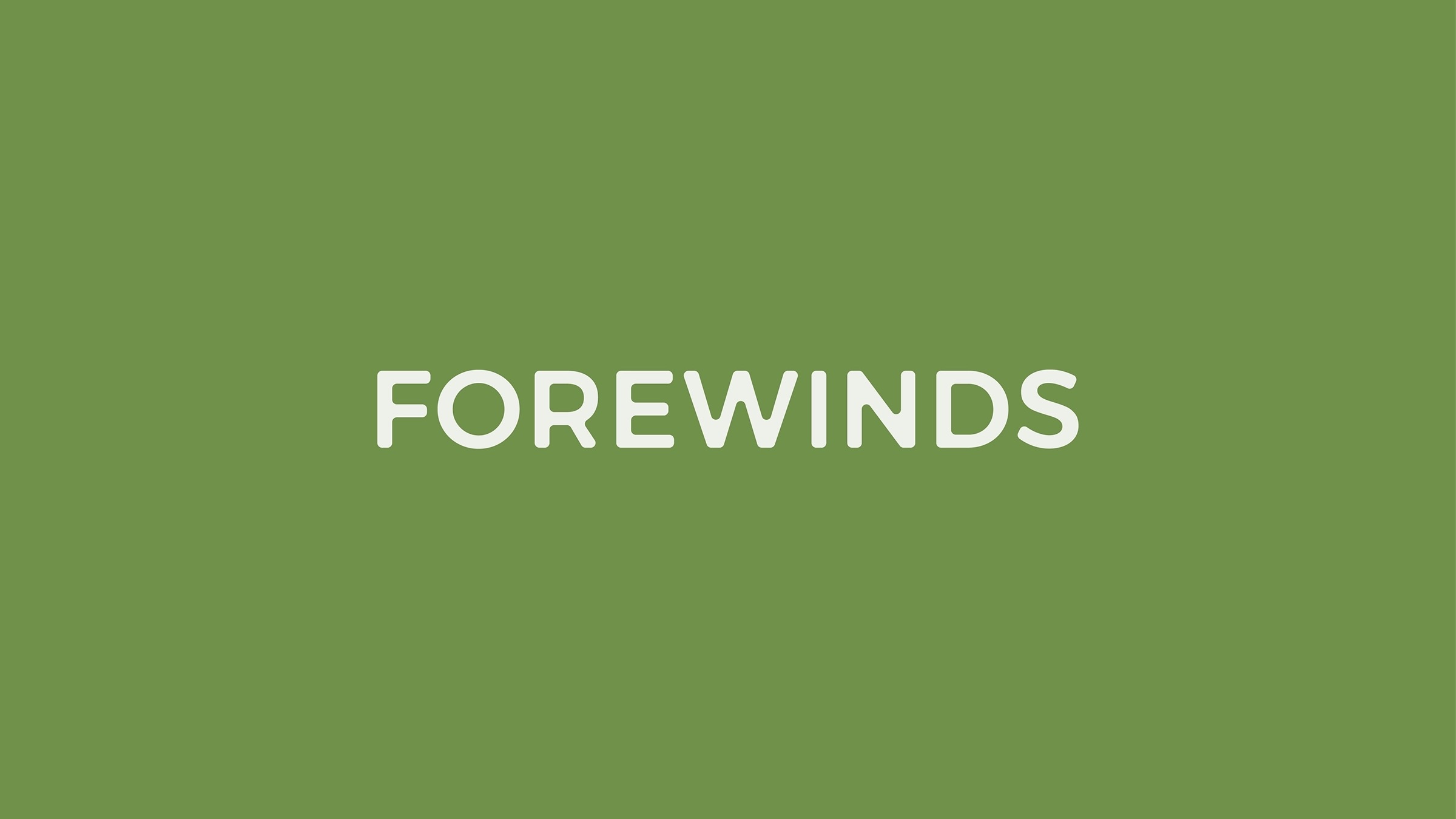 Forewinds wordmark logo — brand identity design