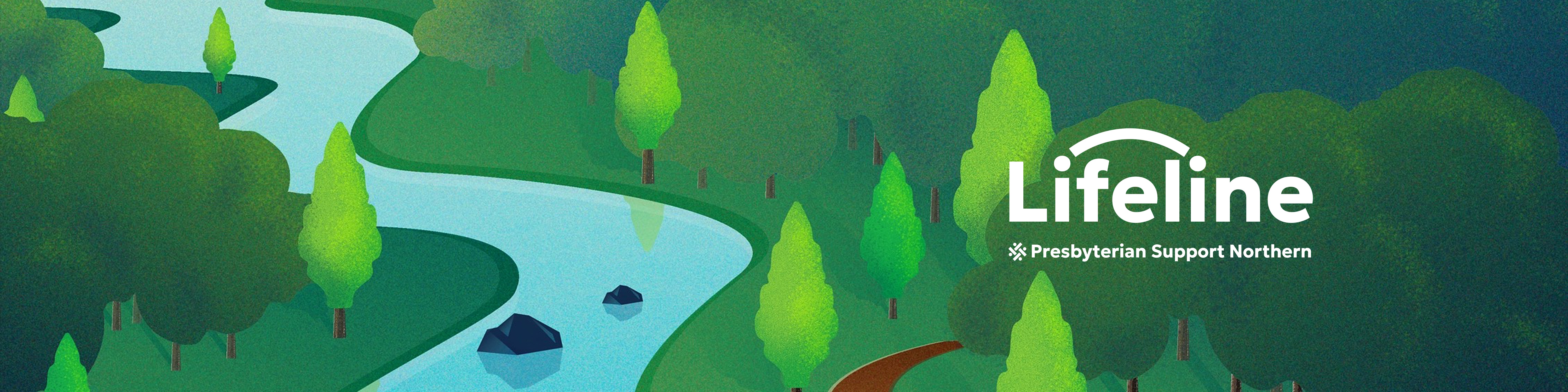 Lifeline New Zealand — mental health illustration and graphic design by Liam Robert