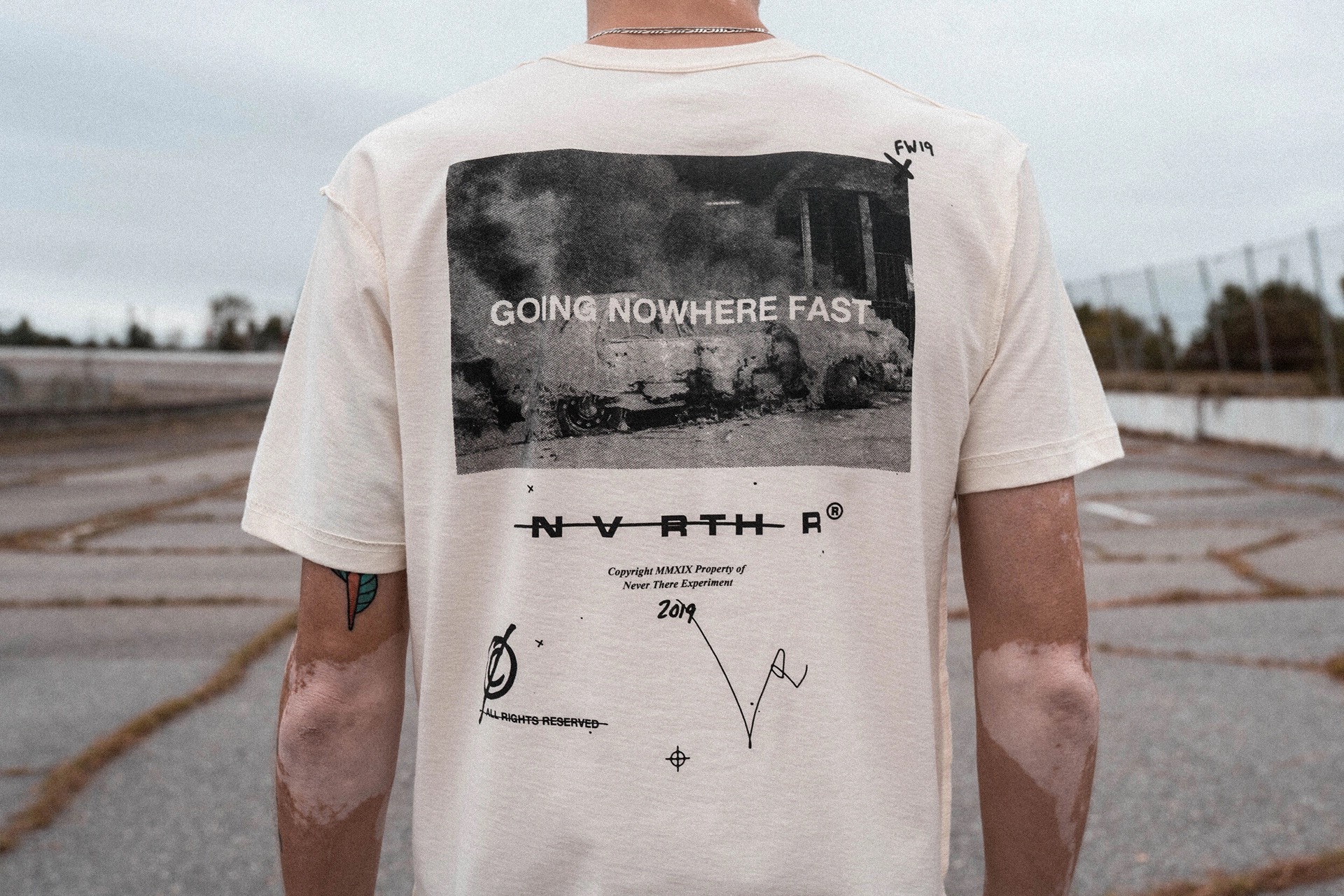 NEVERTHERECO t-shirt graphic — apparel illustration design