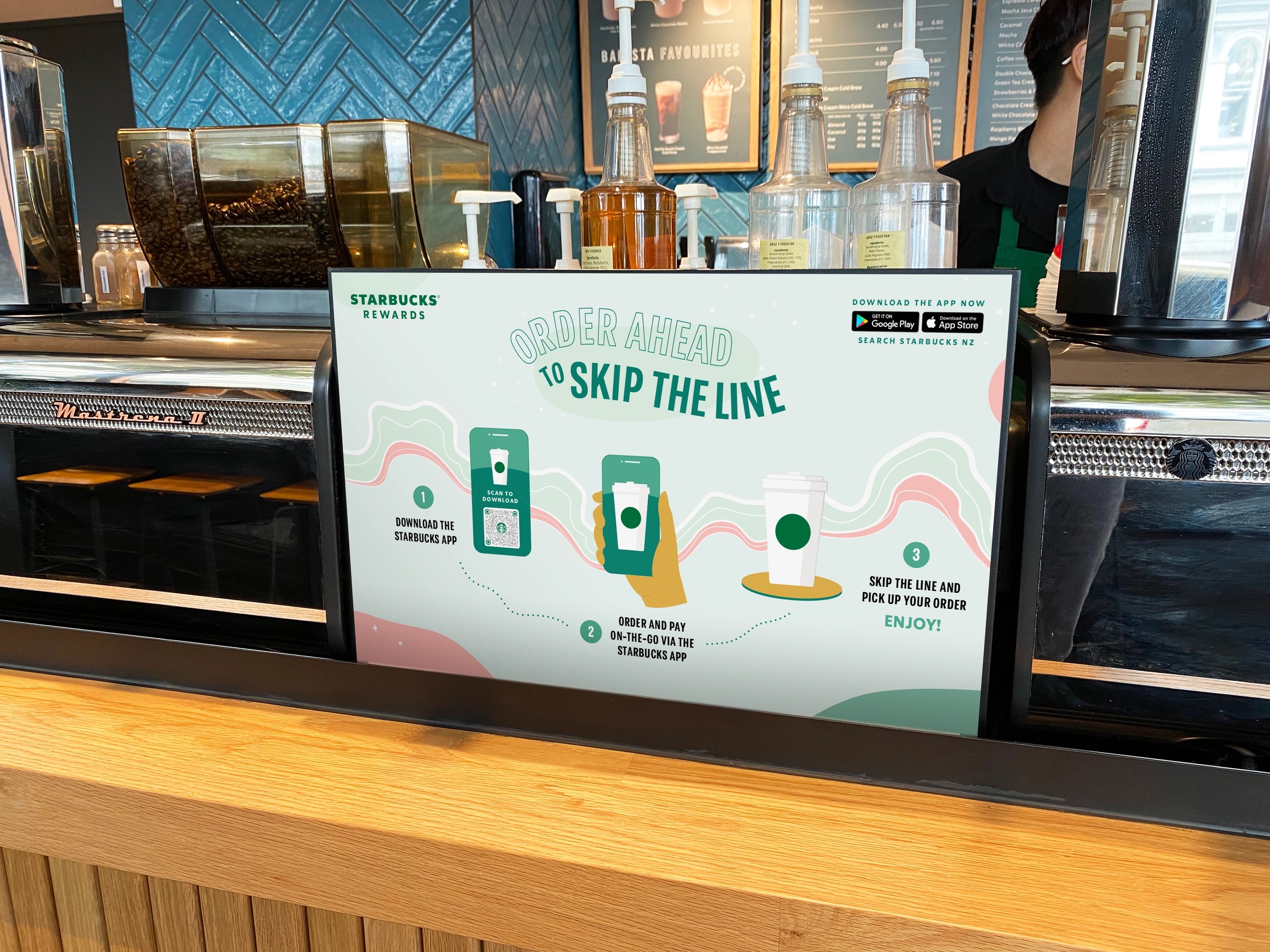 Starbucks NZ — Syrup Shroud print asset design