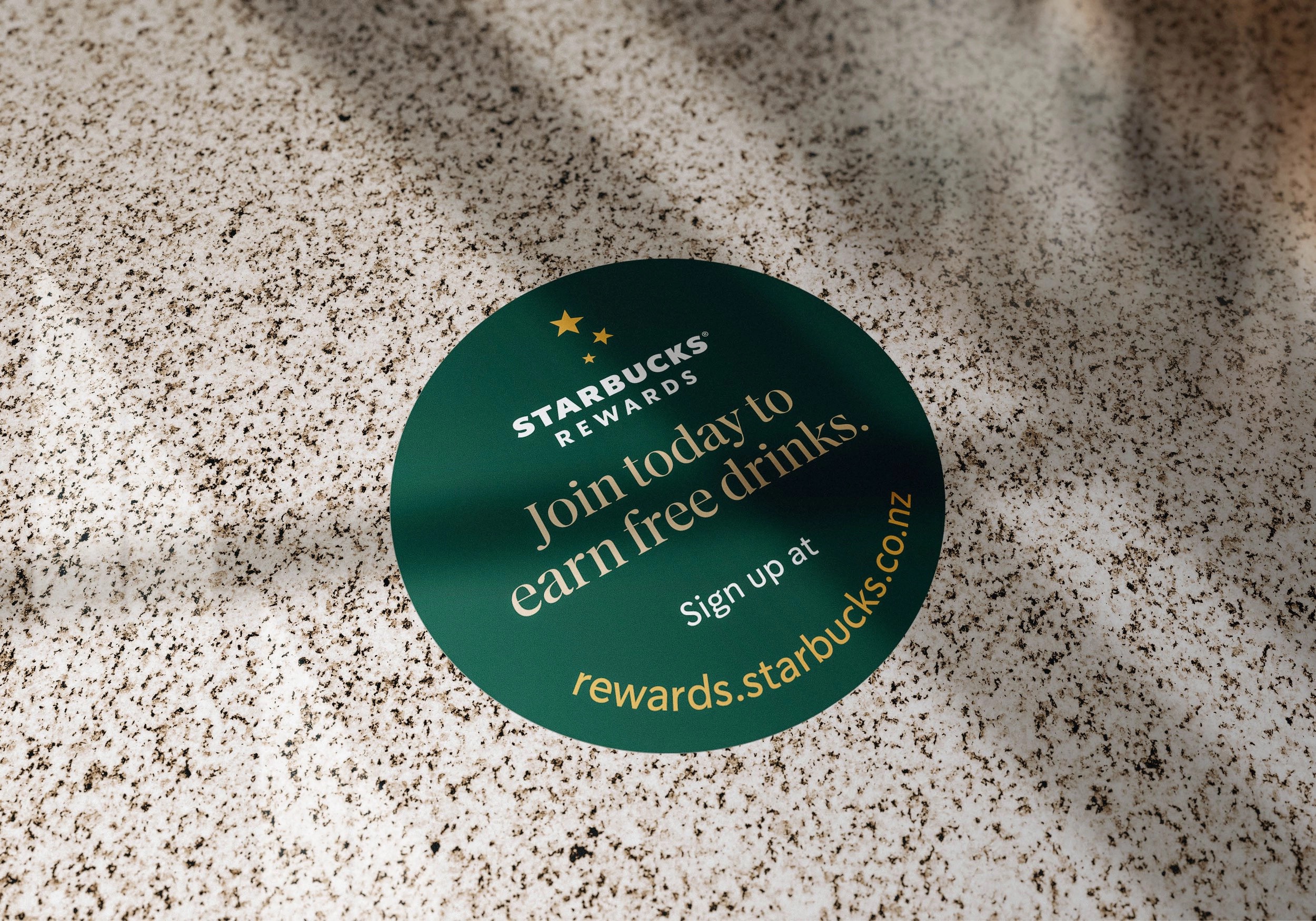 Starbucks NZ Mobile Order and Pay — vinyl floor decal design