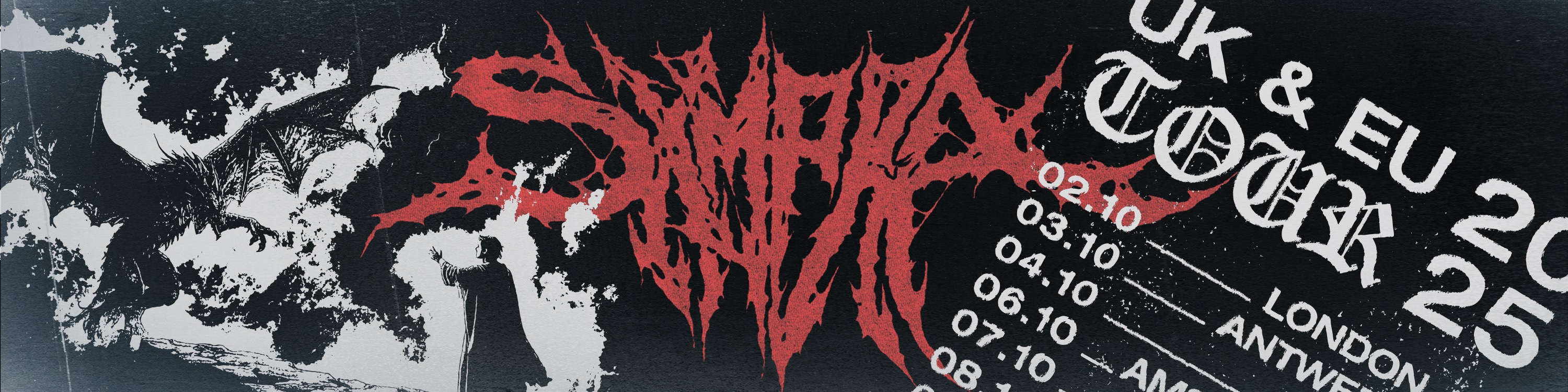 SXMPRA tour merchandise collection — apparel graphic design by Liam Robert